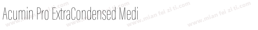 Acumin Pro ExtraCondensed Medium字体转换